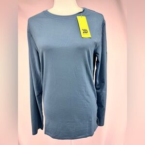 All In Motion Long Sleeve Performance Top Blue Size S NWT